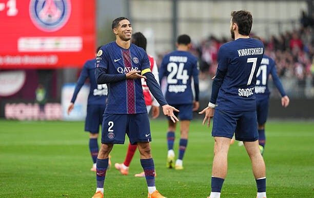 كوره الأن |ثنائية حكيمي تقود باريس سان جيرمان لفوز كاسح على بريست بالدوري الفرنسي