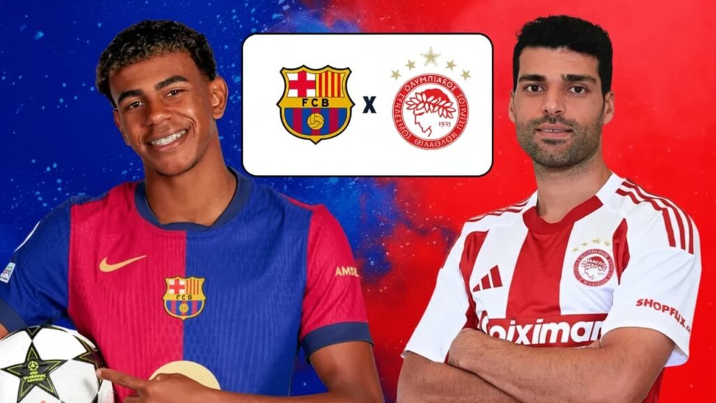 كوره الأن |تقديم مباراة برشلونة وألمبياكوس في دوري أبطال أوروبا 2025/2026