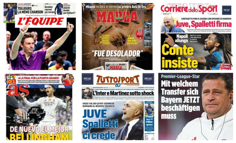 كوره الأن |أبرز عناوين أغلفة الصحف العالمية: “مبابي يقترب من استلام جائزة الحذاء الذهبي لأول مرة”