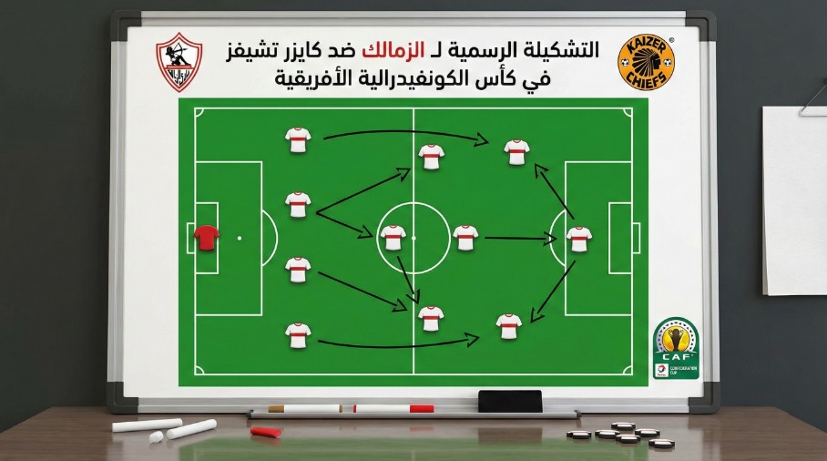كوره الأن |التشكيلة الرسمية لـ الزمالك لمواجهة كايزر تشيفز في كأس الكونفيدرالية الإفريقية