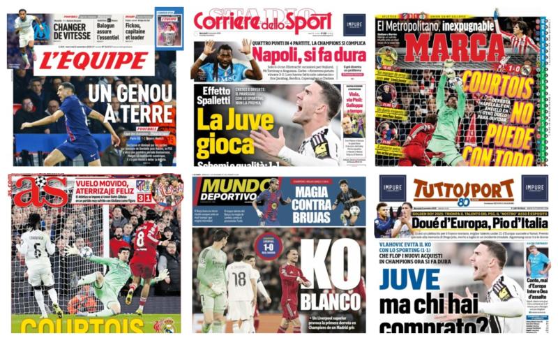 كوره الأن |أبرز عناوين أغلفة الصحف الرياضية العالمية: “ليفربول يهزم ريال مدريد متفوقاً في كل النواحي”