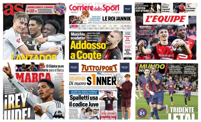 كوره الأن |أبرز عناوين أغلفة الصحف العالمية: “الملك بيلينجهام: ريال مدريد يستمتع بعودة نجم الفريق”