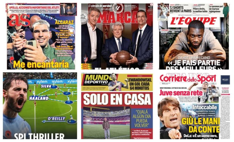 كوره الأن |أبرز عناوين أغلفة الصحف العالمية: “زيارة مفاجئة لميسي إلى الكامب نو منتصف الليل”