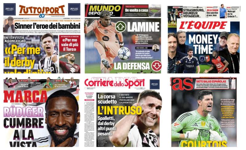 كوره الأن |أبرز عناوين أغلفة الصحف الرياضية العالمية: “رودريجير عنصر أساسي في دفاع ريال مدريد”